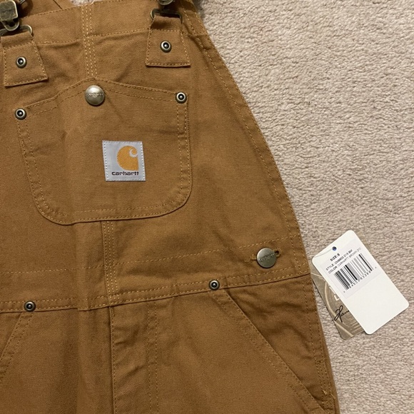 NWT carthartt bib overalls kids size 6 - Picture 2 of 7
